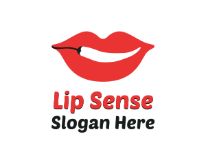 Lip - Red Lip Chili logo design