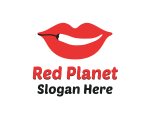 Red Lip Chili logo design