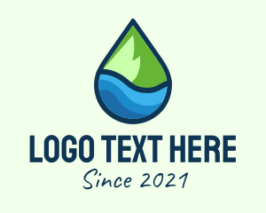 Leaf Water Droplet  Logo