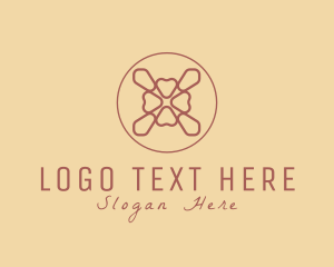 Tile Pattern - Floral Beauty Cosmetics logo design
