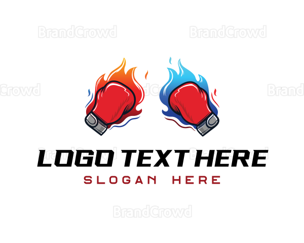 Fire Boxing Glove Logo