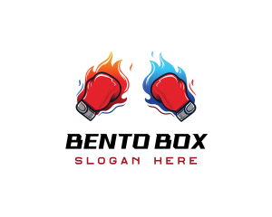 Fire Boxing Glove logo design