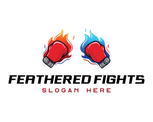 Fire Boxing Glove logo design