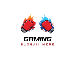 Sports Gear - Fire Boxing Glove logo design