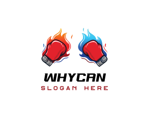 Punch - Fire Boxing Glove logo design