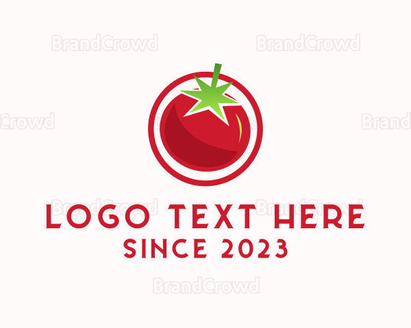 Fresh Tomato Fruit Logo