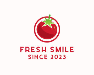 Fresh Tomato Fruit logo design