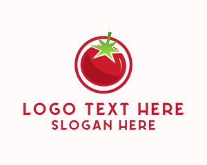 Fresh Tomato Fruit Logo