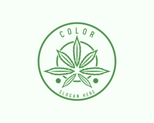 Marijuana Herb Badge Logo
