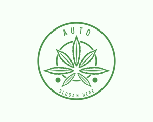 Marijuana Herb Badge Logo