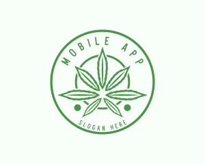 Marijuana Herb Badge Logo