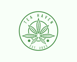 Marijuana Herb Badge logo design