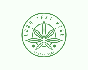 Marijuana Herb Badge Logo