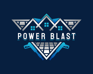 Floor Power Washer Cleaning logo design