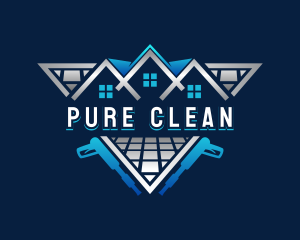 Floor Power Washer Cleaning logo design