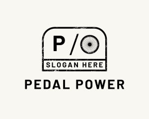 Grunge Minimalist Cycling logo design