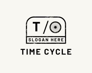 Grunge Minimalist Cycling logo design