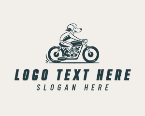 Dog Motorcycle Rider logo design