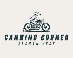 Dog Motorcycle Rider Logo