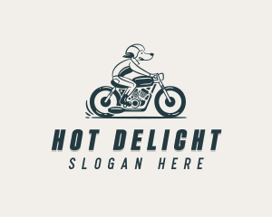 Dog Motorcycle Rider logo design