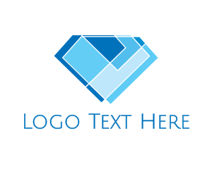 Wedding Ring - Mosaic Modern Diamond logo design