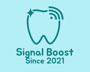 Sparkling Tooth Signal  logo design