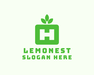 Nature Leaf Letter H Logo