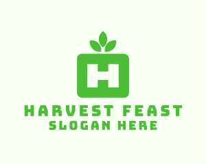 Nature Leaf Letter H logo design