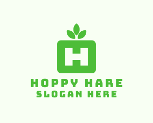 Nature Leaf Letter H logo design