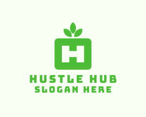 Nature Leaf Letter H logo design