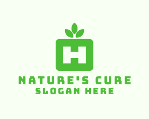 Herbalist - Nature Leaf Letter H logo design