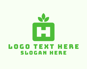 Lettermark - Nature Leaf Letter H logo design