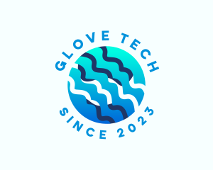 Wave Tech Sphere logo design