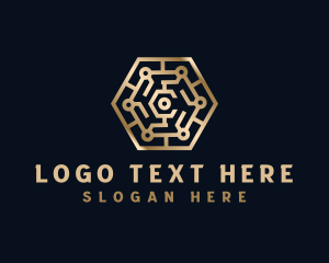 Bitcoin - Cryptocurrency Blockchain Technology logo design