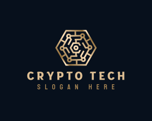 Cryptocurrency Blockchain Technology logo design