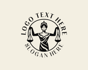 Notary - Paralegal Female Justice logo design