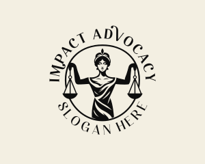 Advocacy - Paralegal Female Justice logo design