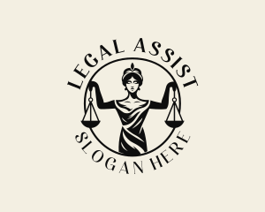Paralegal - Paralegal Female Justice logo design