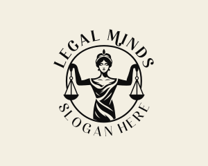 Jurist - Paralegal Female Justice logo design
