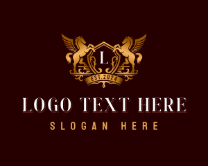 Wings - Luxury Stallion Shield logo design