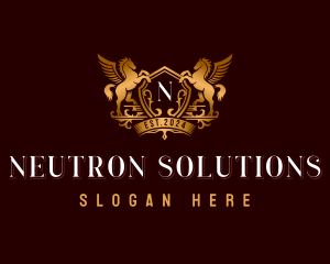 Luxury Stallion Shield logo design