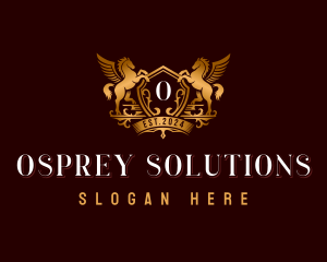 Luxury Stallion Shield logo design