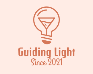 Martini Light Bulb logo design