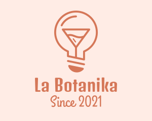 Ladies Drink - Martini Light Bulb logo design
