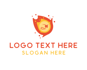 Fiery - Fire Meteor Cartoon logo design