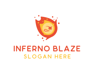 Fire Meteor Cartoon logo design