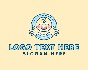 Children Clothing - Baby Hug Cartoon logo design