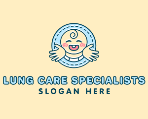 Baby Hug Cartoon logo design