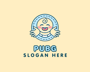 Child - Baby Hug Cartoon logo design