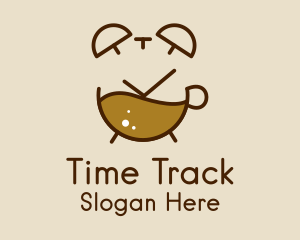 Coffee Alarm Clock Time logo design